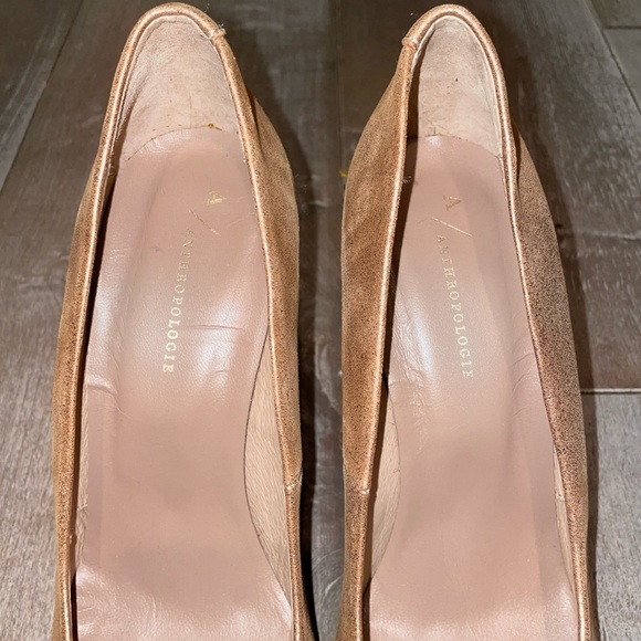 Anthropologie leather and tweed block heels - Picture 11 of 13